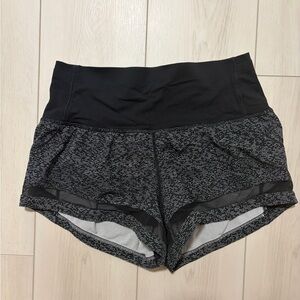 lululemon athletica Black and Gray Athletic Shorts